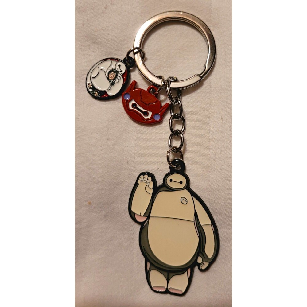 Big Hero 6 Inspired Baymax Keychain w/ Hiro Charm